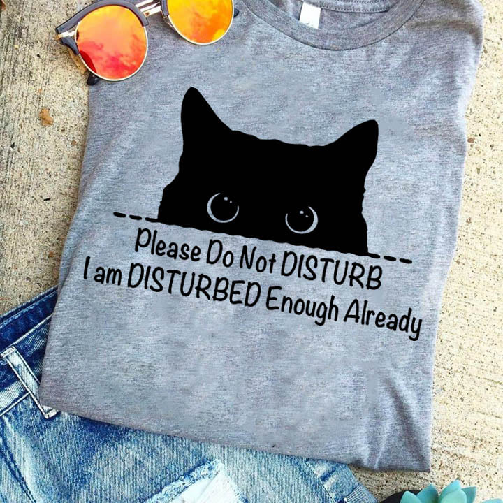 Please do not disturb I am disturbed enough already - Black cat