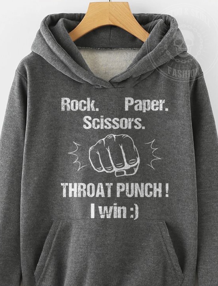 Rock paper scissors throat punch I win