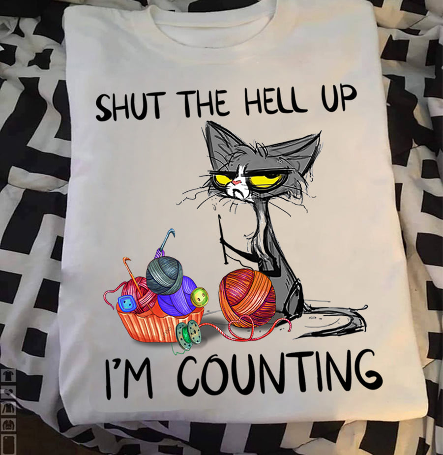 Shut the hell up I'm counting - Black cat
