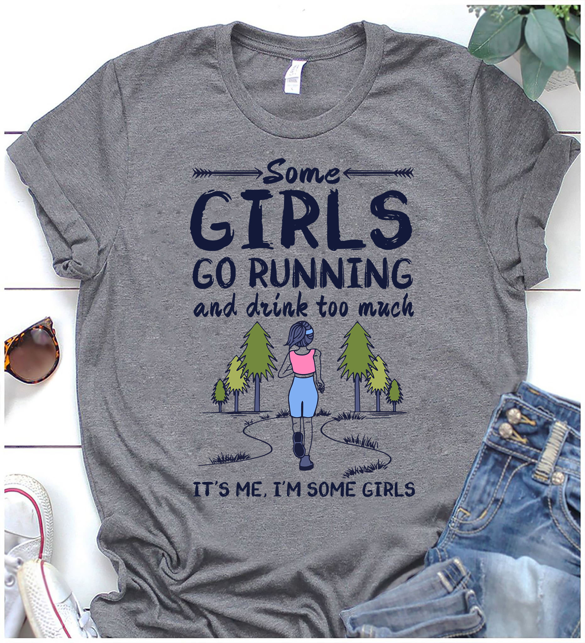 Some girls go running and drink too much - Girls running