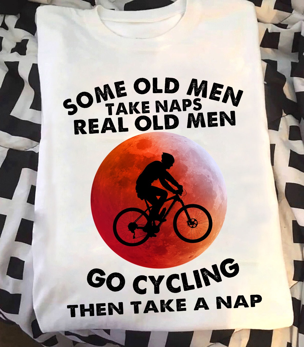 Some old men take naps real old men go cycling then take a nap