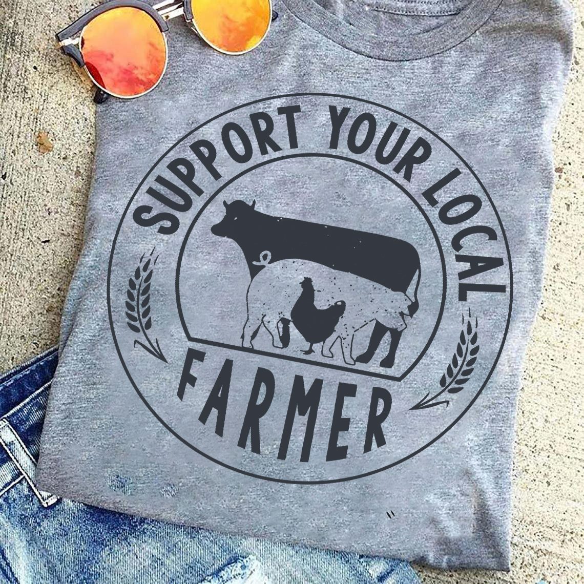 Support your local farmer - Chicken, cow and pig