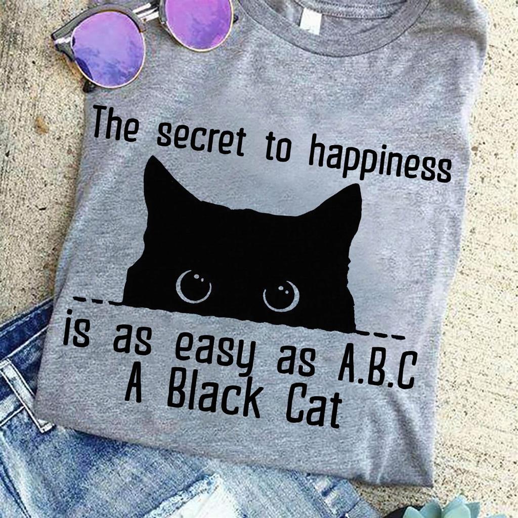 The secret to happiness is as easy as ABC a black cat