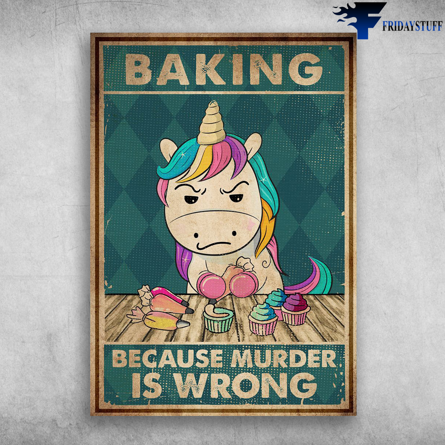 Unicorn Baking Cake - Baking Because Murder Is Wrong
