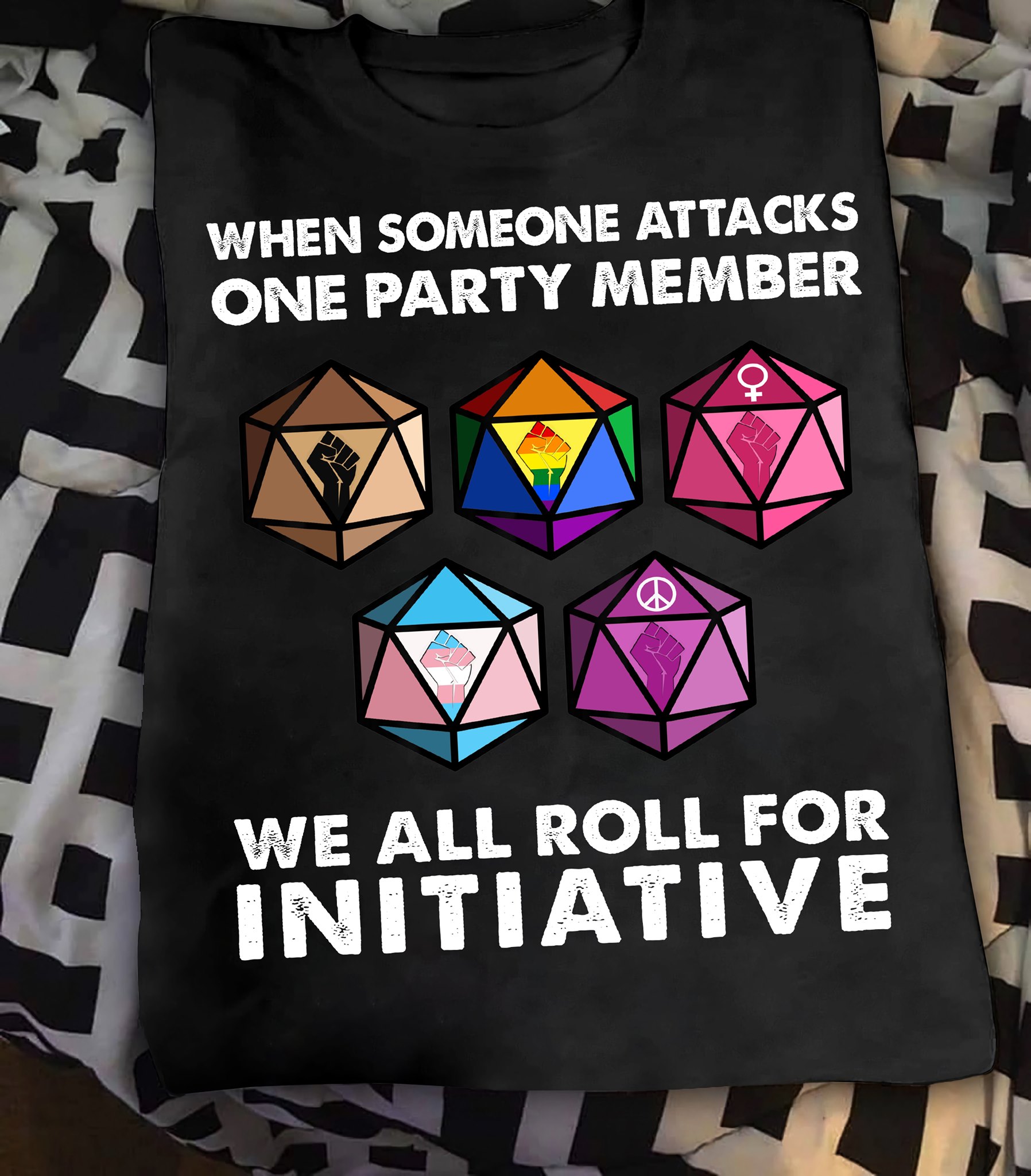When someone attacks one party member we all roll for initiative - Black, lgbt, woman community