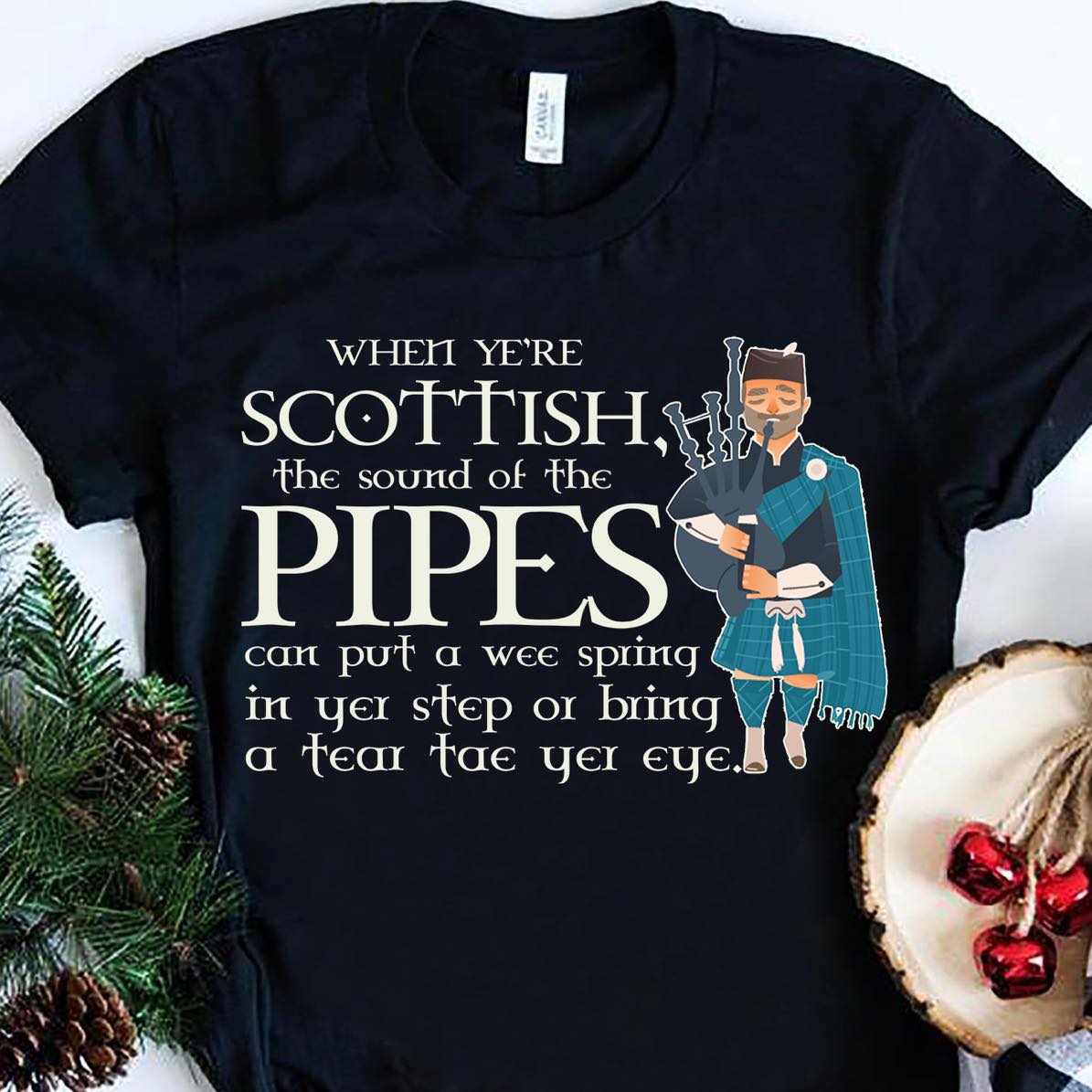 When ye're Scottish the sound of the Pipes can put a wee spring in yer step