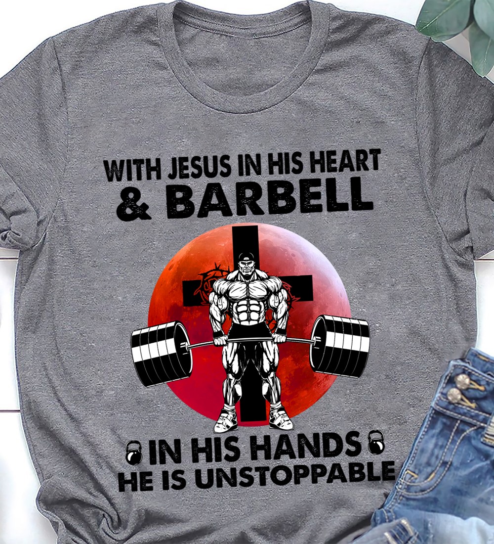 With Jesus in his heart and barbell in his hands he is unstoppable