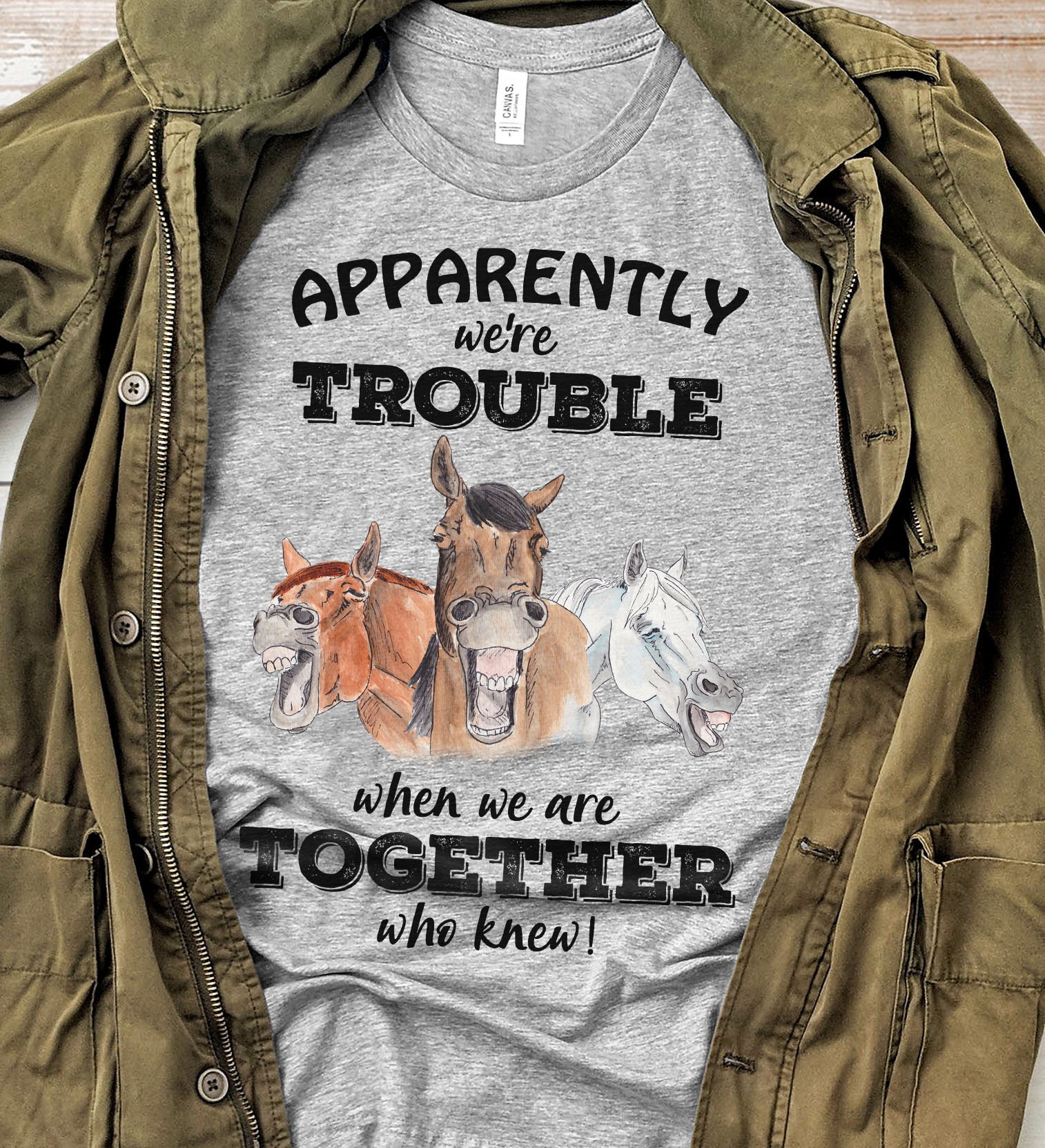 Apparently we're trouble when we are together who knew - Grumpy horses
