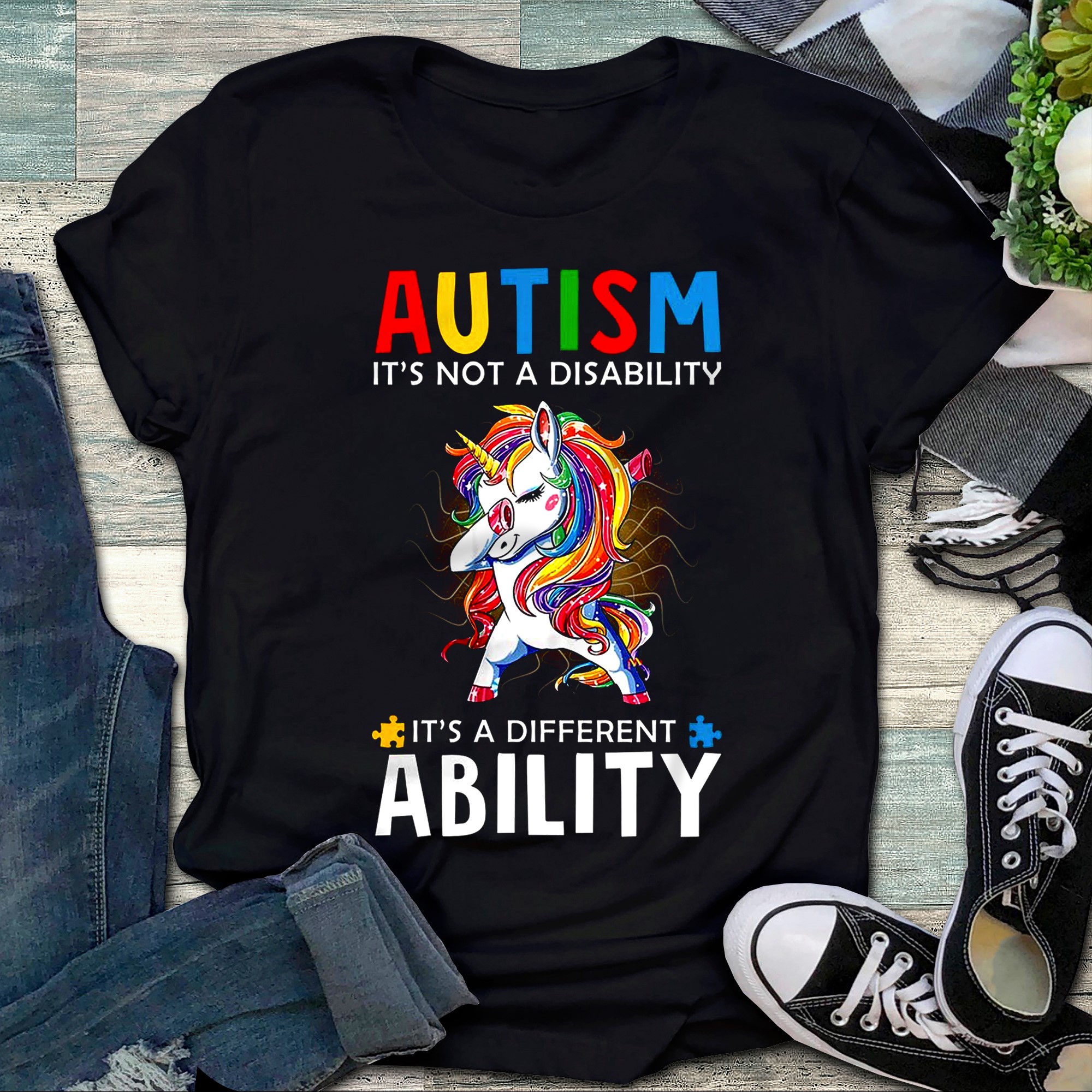 Autism it's not a disbility it's a different ability - Unicorn and autism awareness