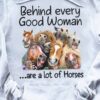 Behind every good woman are a lot of horses