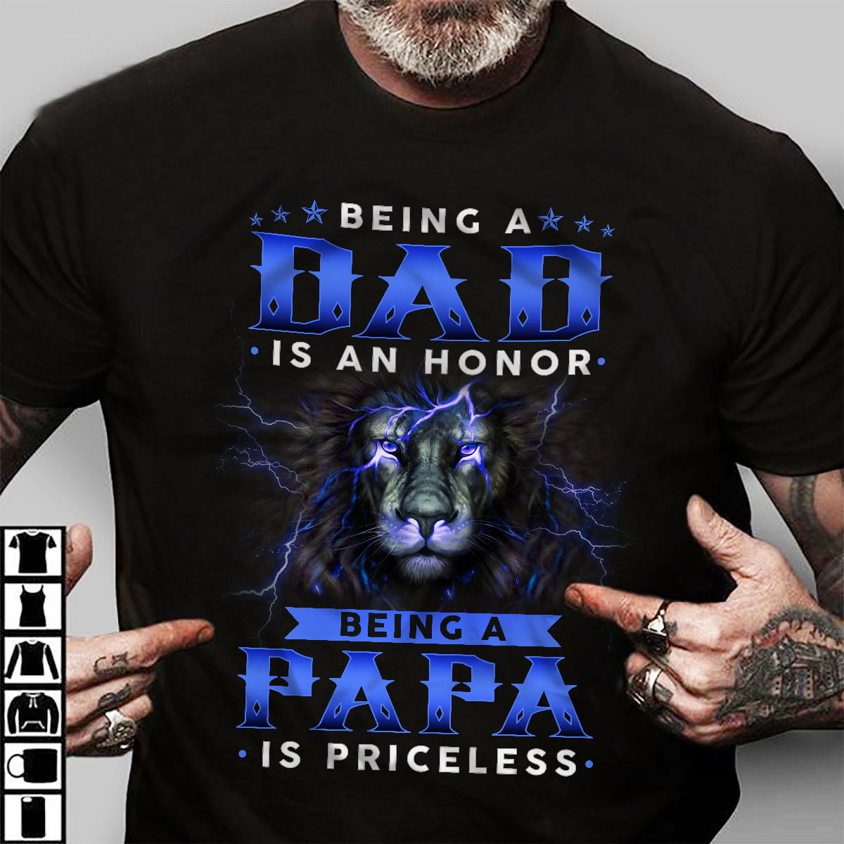 Being a dad is an honor being a papa is priceless - Lion papa