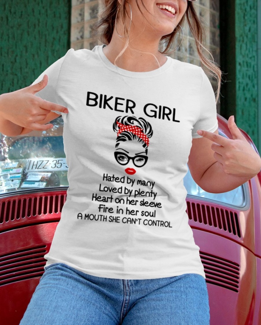 Bike girl hated by many, loved by plenty, heart on her sleeve