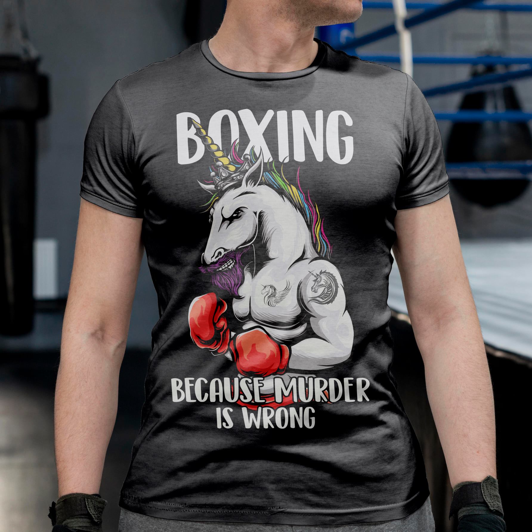 Boxing because murder is wrong - Unicorn boxing