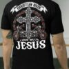 Christian biker I ride with Jesus - God's cross, motorcycle lover T-shirt