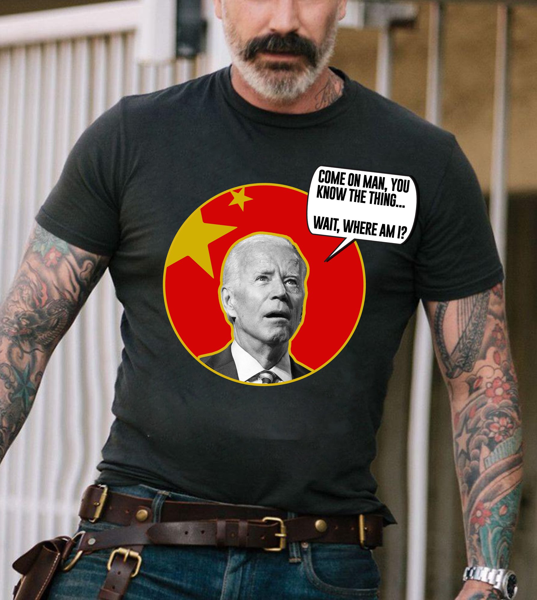 Come on man, you know the thing - Wait, where am I Joe Biden and China flag
