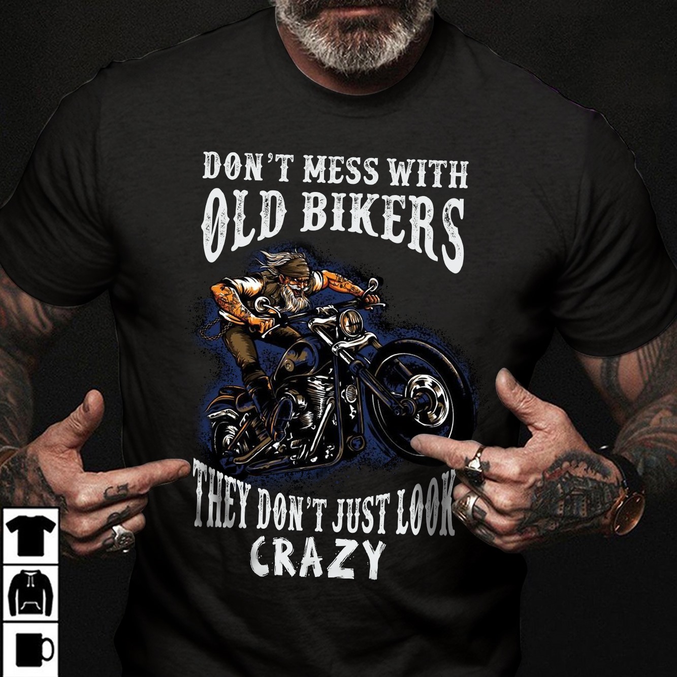 Don't mess with old bikers they don't just look crazy