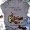 Everything will be just fine as long as there mooses and wine - T-shirt for wine lover