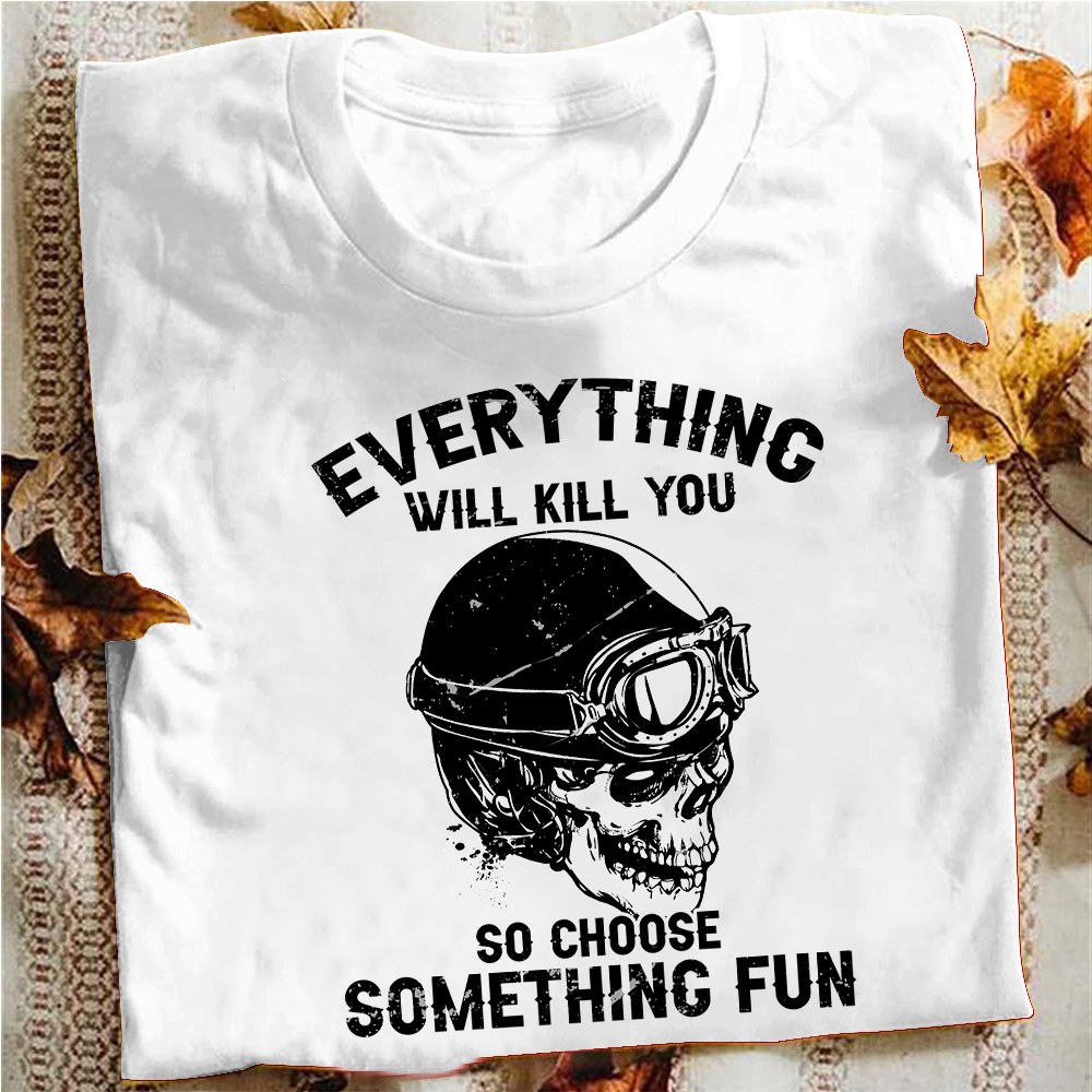 Everything will kill you so choose something fun - Evil with helmet