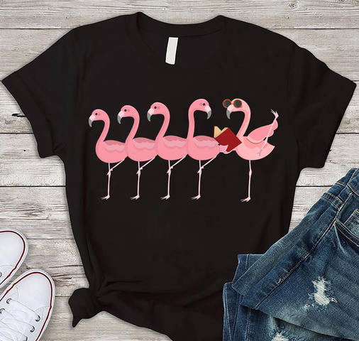 Flamingo lover - Flamingo reading book, book lover