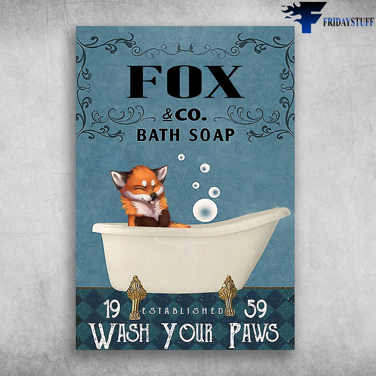 Fox In Bath Soap - Bath Soap, 19 Established 59, Wash Your Fins