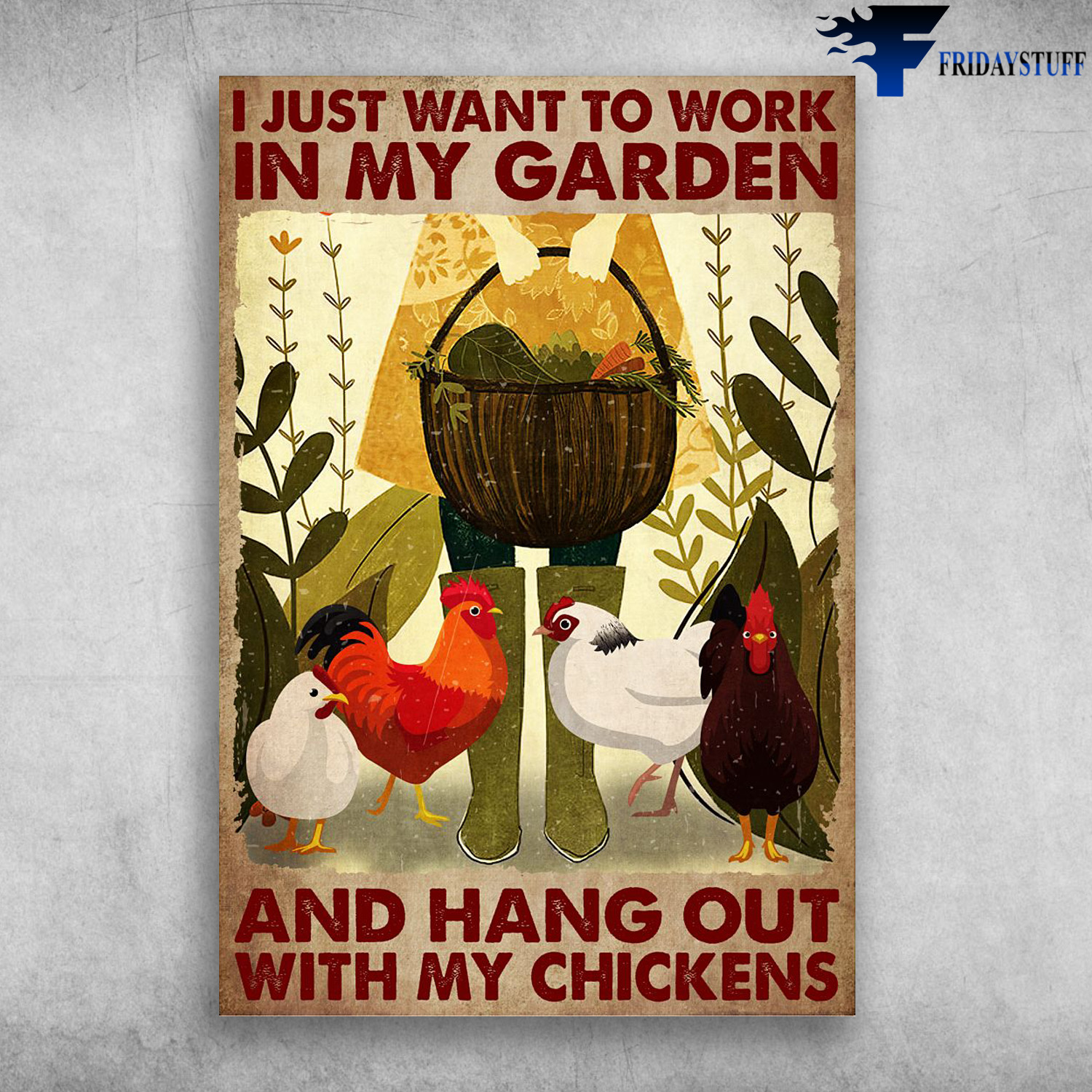 Girl And The Chickens - I Just Want To Work, In My Garden, And Hang Out With My Chickens