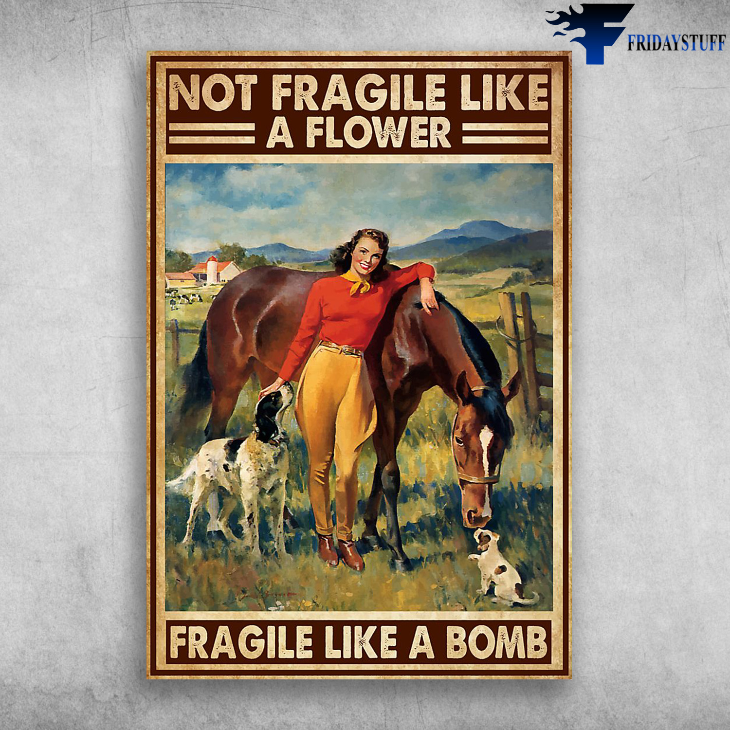 Girl Loves Dog And Horse - Not Fragile Like A Flower, Fragile Like A Bomb
