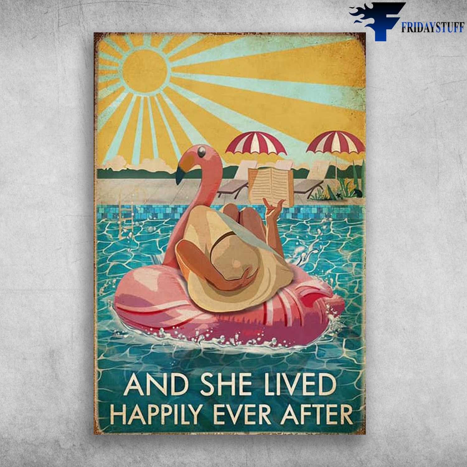 Girl Reading On The Pool - And She Lived, Happily Ever After