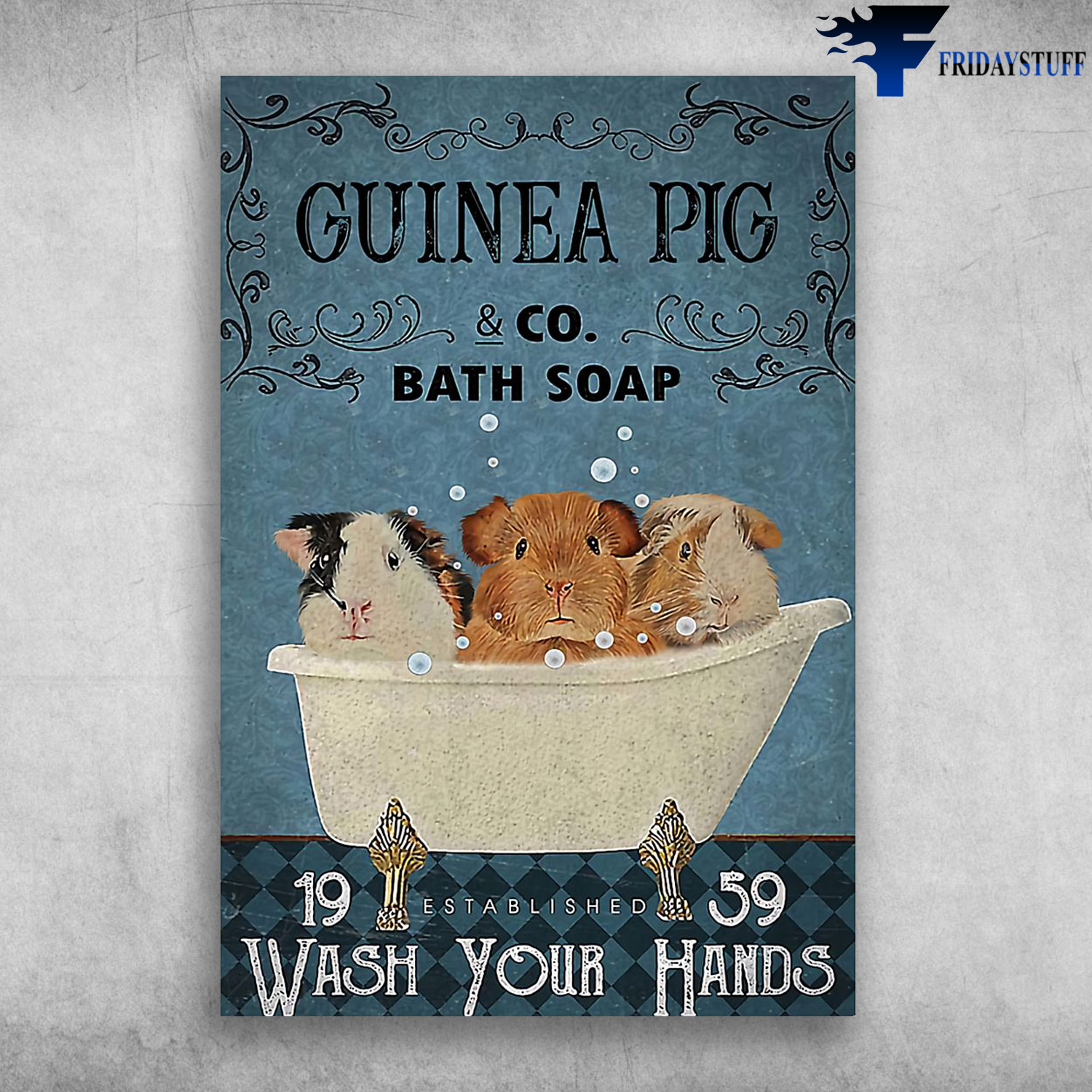 Guinea Pig In Bath Soap - Bath Soap, 19 Established 59, Wash Your Fins