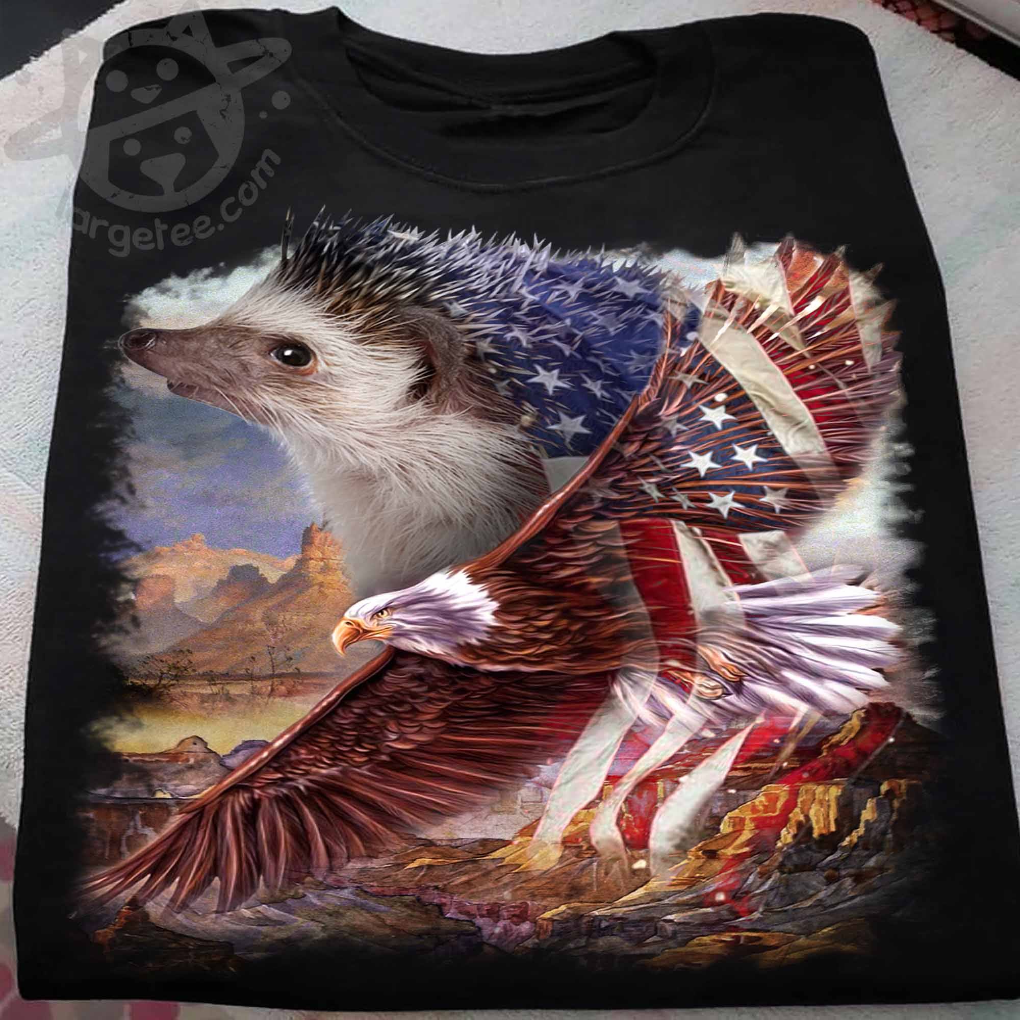Hegdehog and eagle symbol of America
