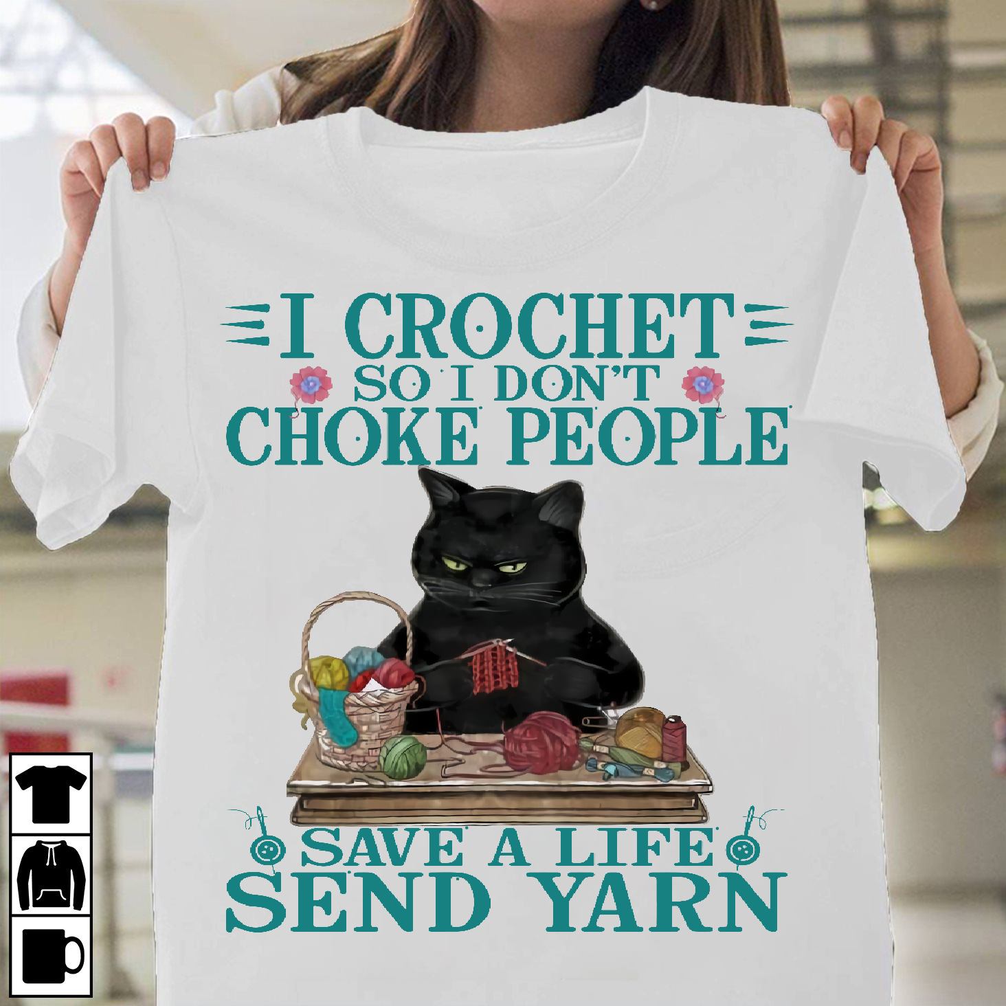 I crochet so I don't choke people save a life send yarn