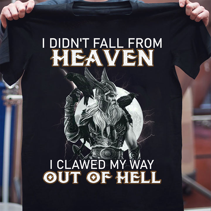 I didn't fall from heaven I clawed my way out of hell - Viking guy