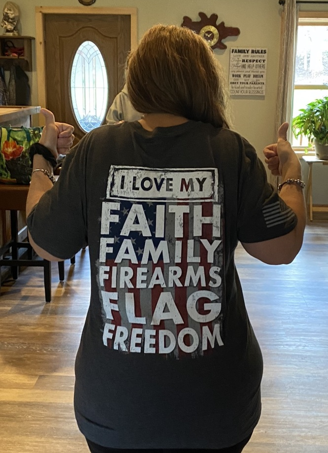 I love my faith family firearms flag freedom - America flag