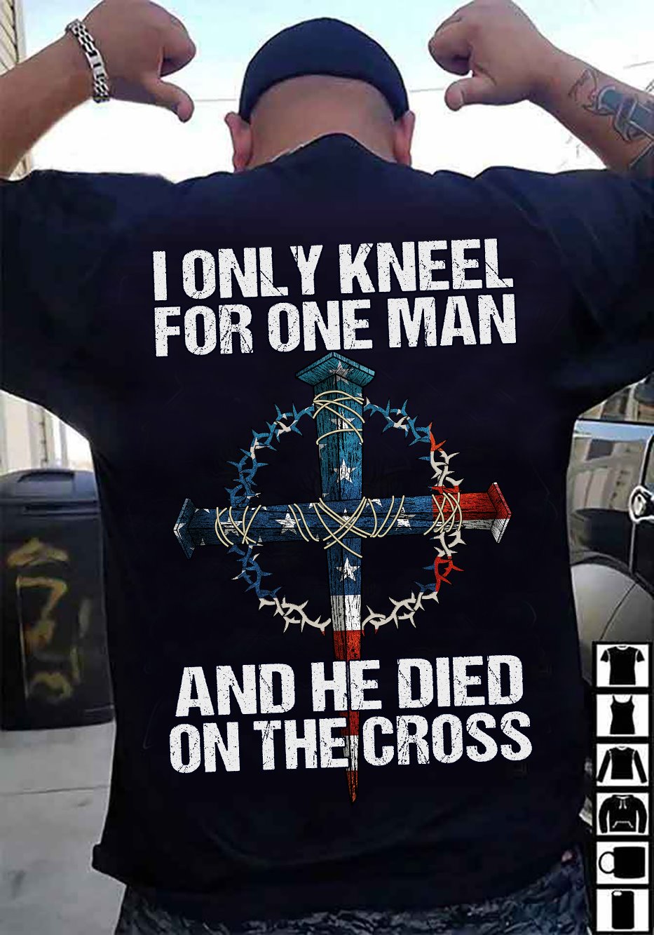 I only kneel for one man and he died for the cross - God's cross