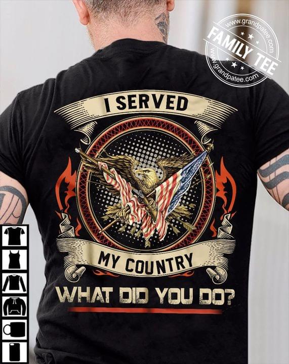 I served my country what did you do - America veteran, eagle symbol of America