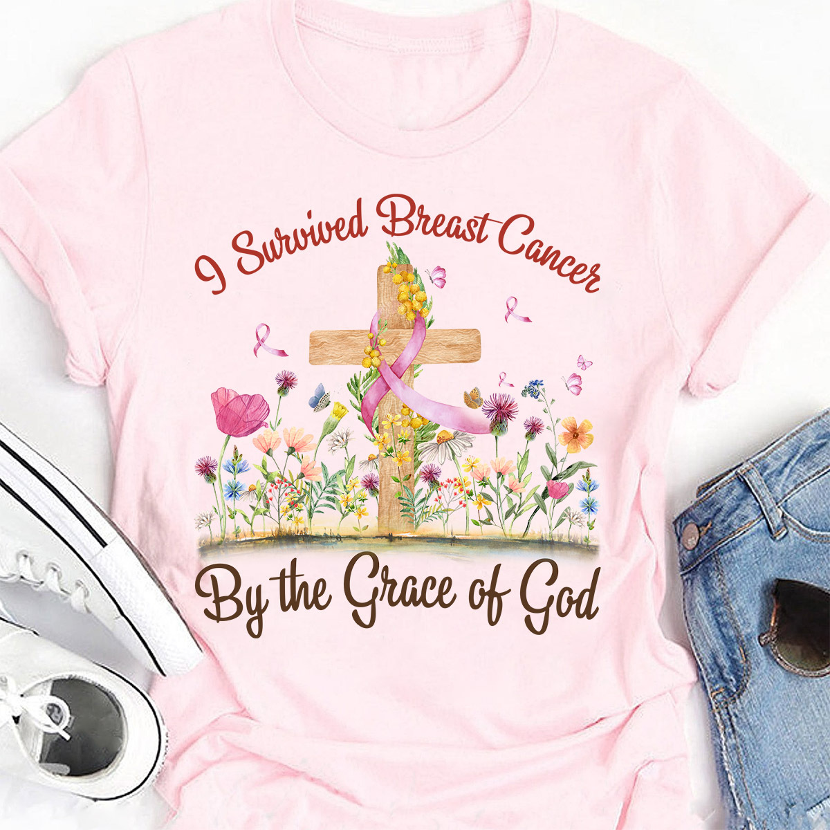 I survived breast cancer by the grace of god - God's cross
