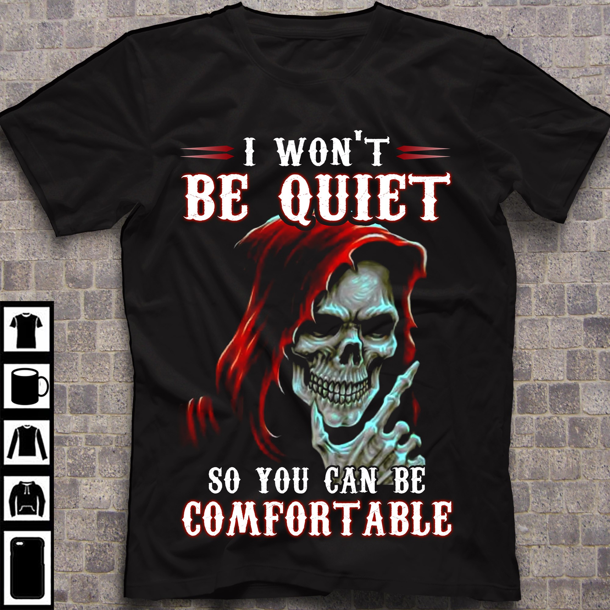 I won't be quiet so you can be comfortable - Evil