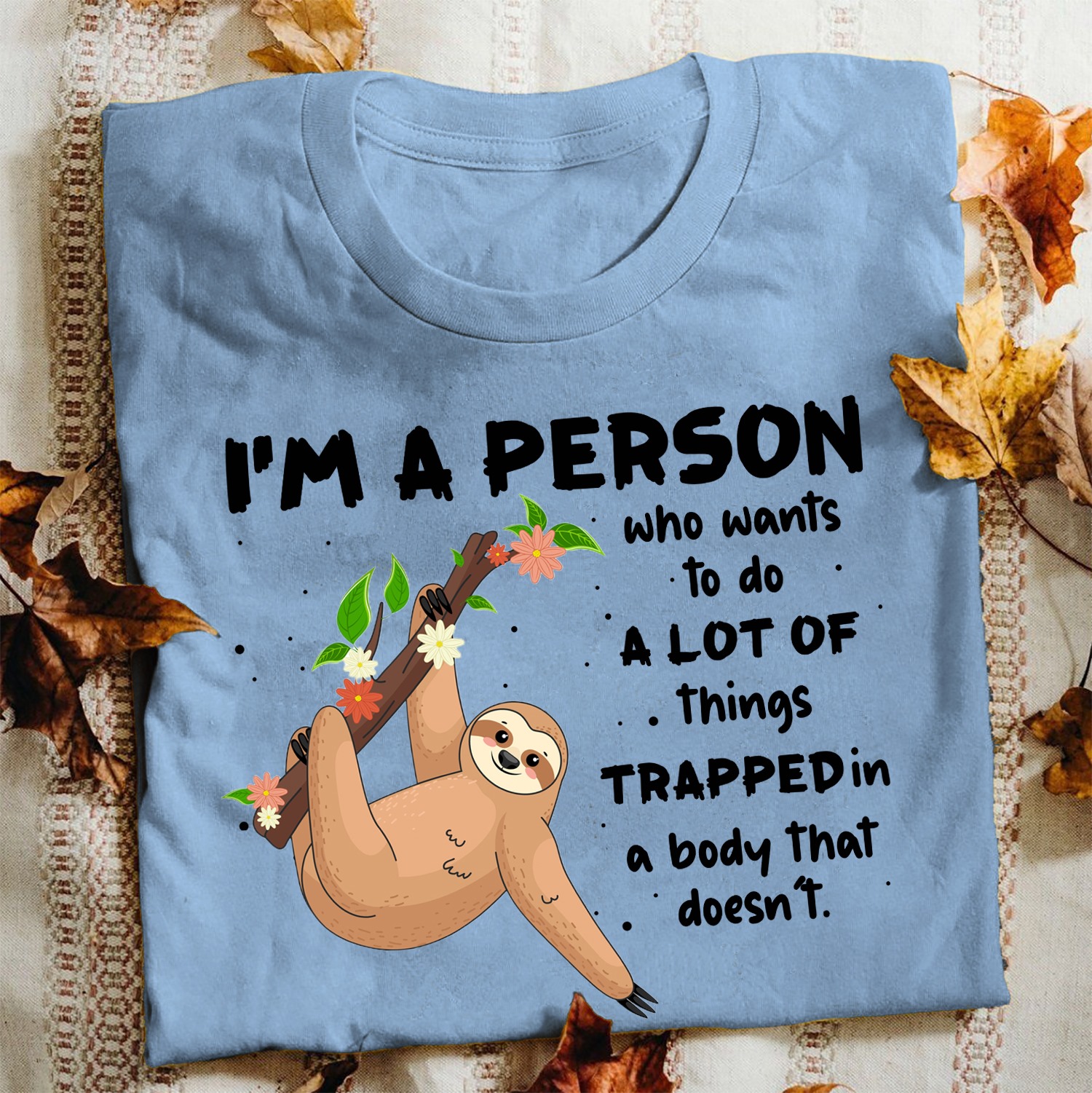I'm a person who wants to do a lot of things trapped in a body that doesn't - Grumpy sloth
