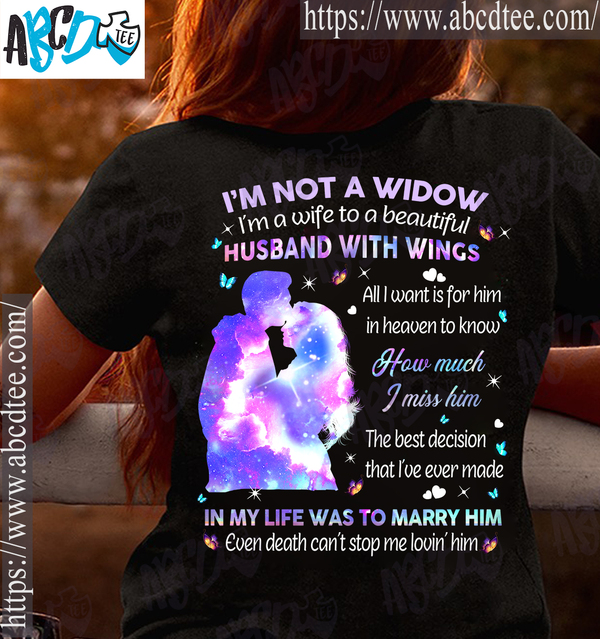 I'm not a widow I'm a wife to a beautiful husband with wings - Husband and wife