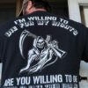 I'm willing to die for my rights are you willing to die trying to take them from me - Evil with gun