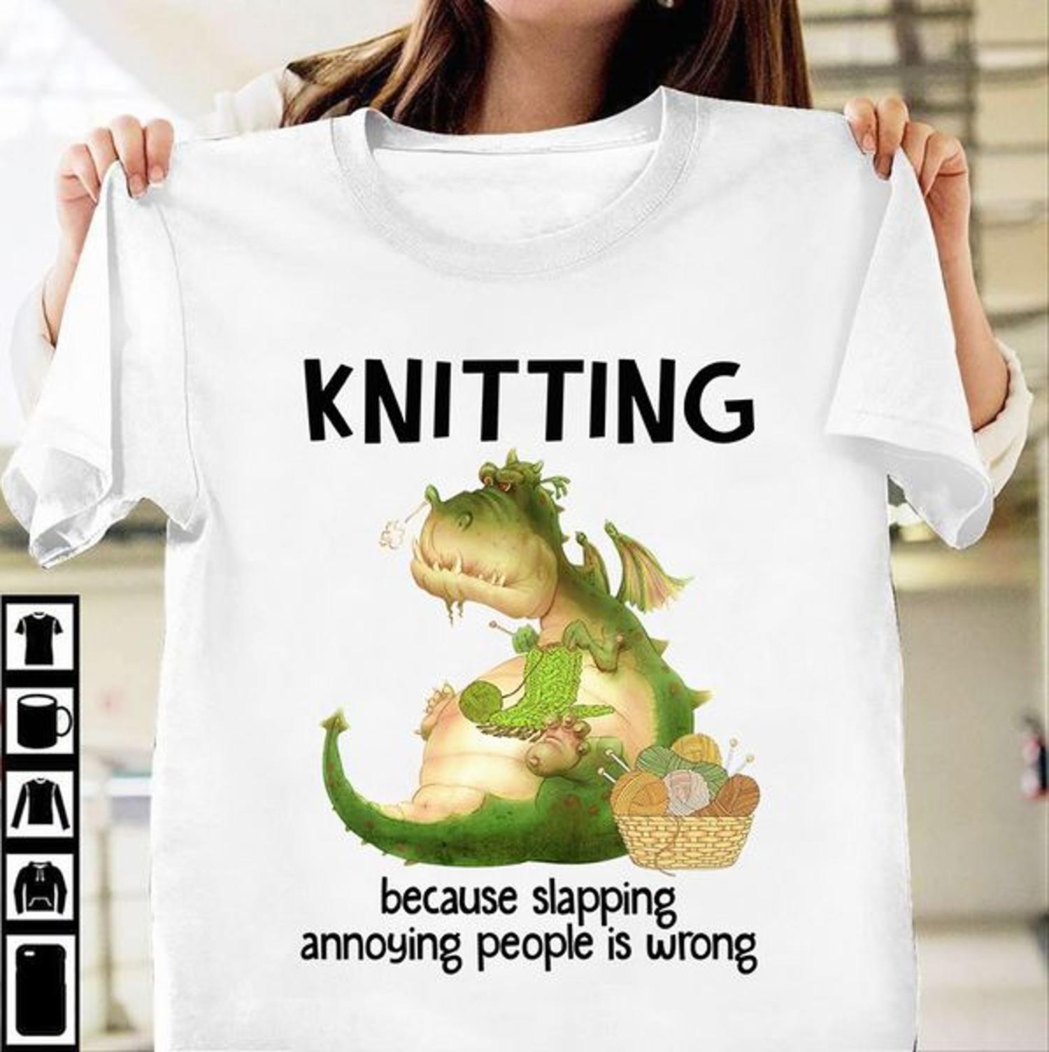 Knitting because slapping annoying people is wrong - Dragon knitting