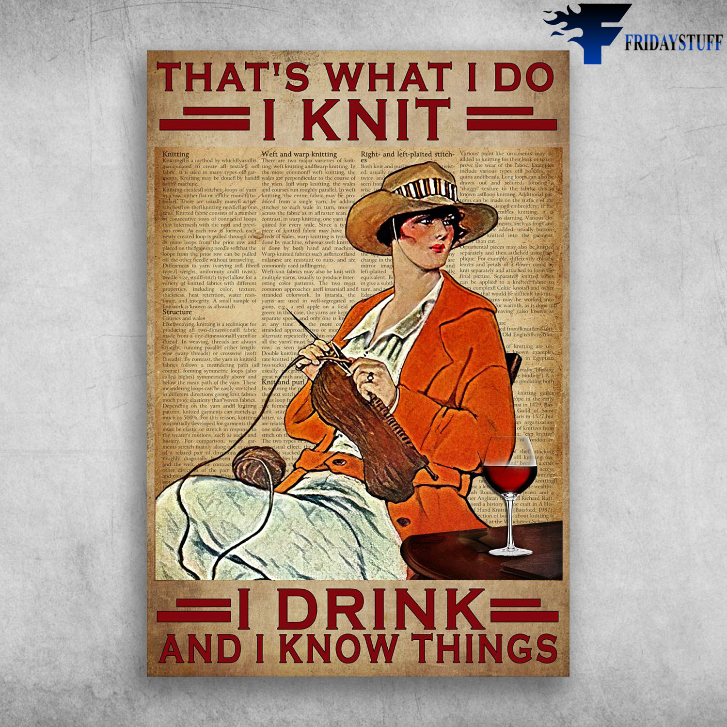Lady Kniting - That's What I Do, I Knit, I Drink, And I Know Things