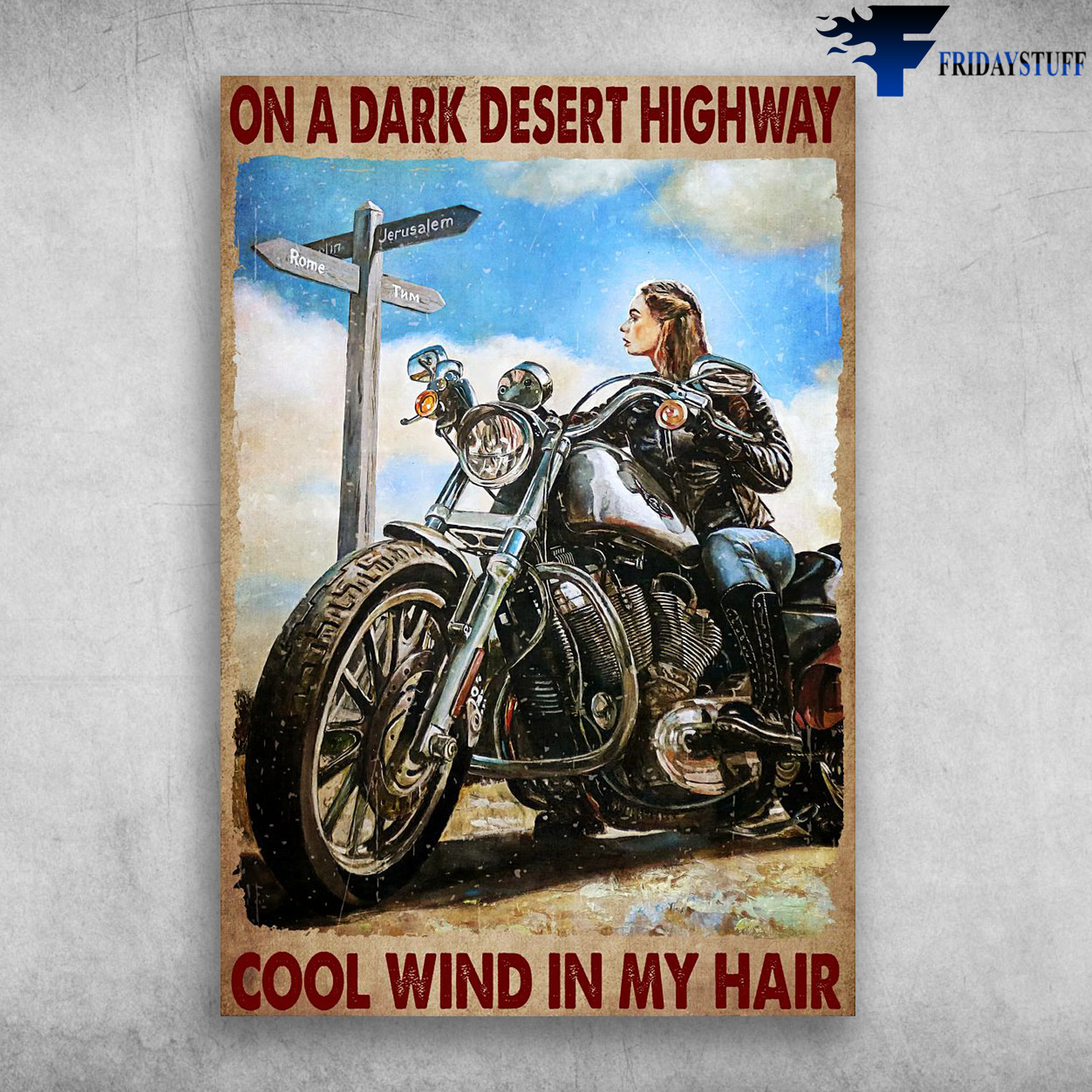 Lady Motorcycle - On A Dark Desert Highway, Cool Wind In My Hair
