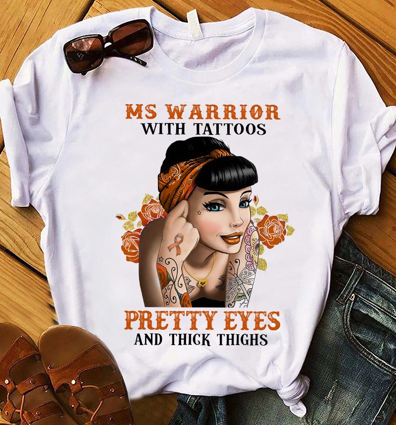 MS warrior with tattoos pretty eyes and thick thigh