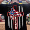 Motocross, dirt bike racer - America flag
