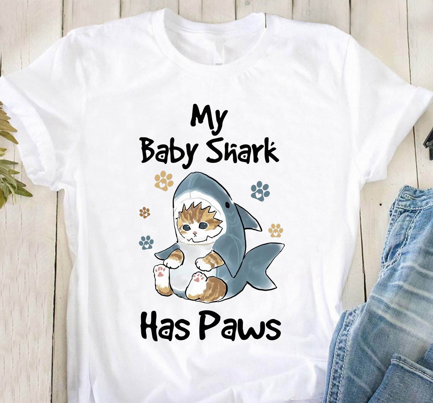 My baby shark has paws - Cat lover, cat paws