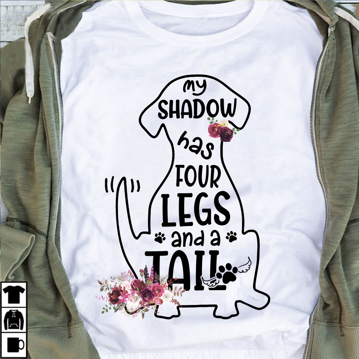 My shadow has four legs and a tail - Dog lover