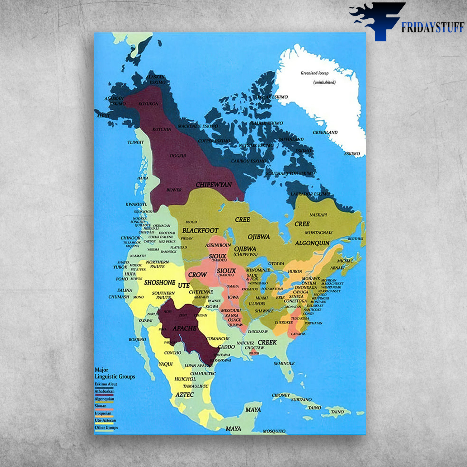 Native American Tribe Map Language Map