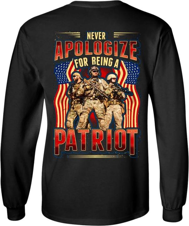 Never apologize for being a Patriot - American veteran