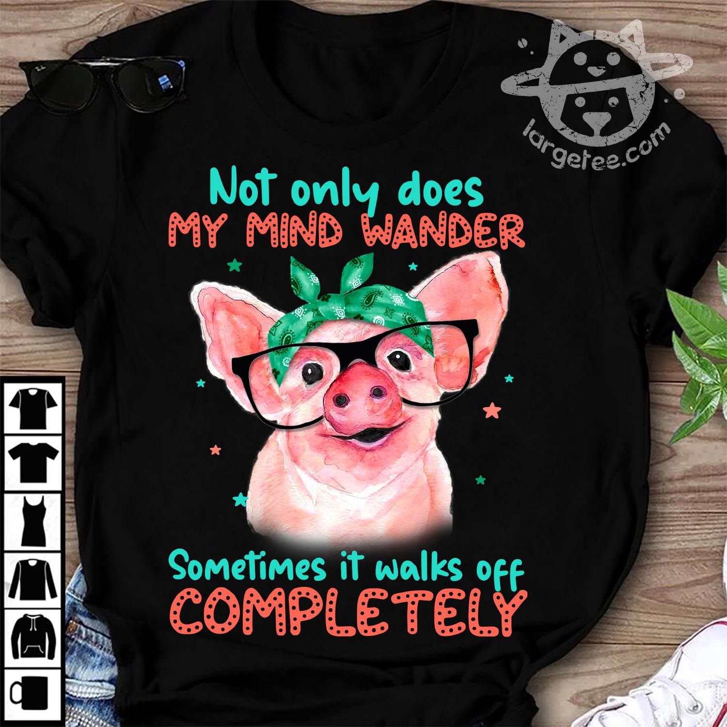 Not only does my mind wander - Grumpy pig