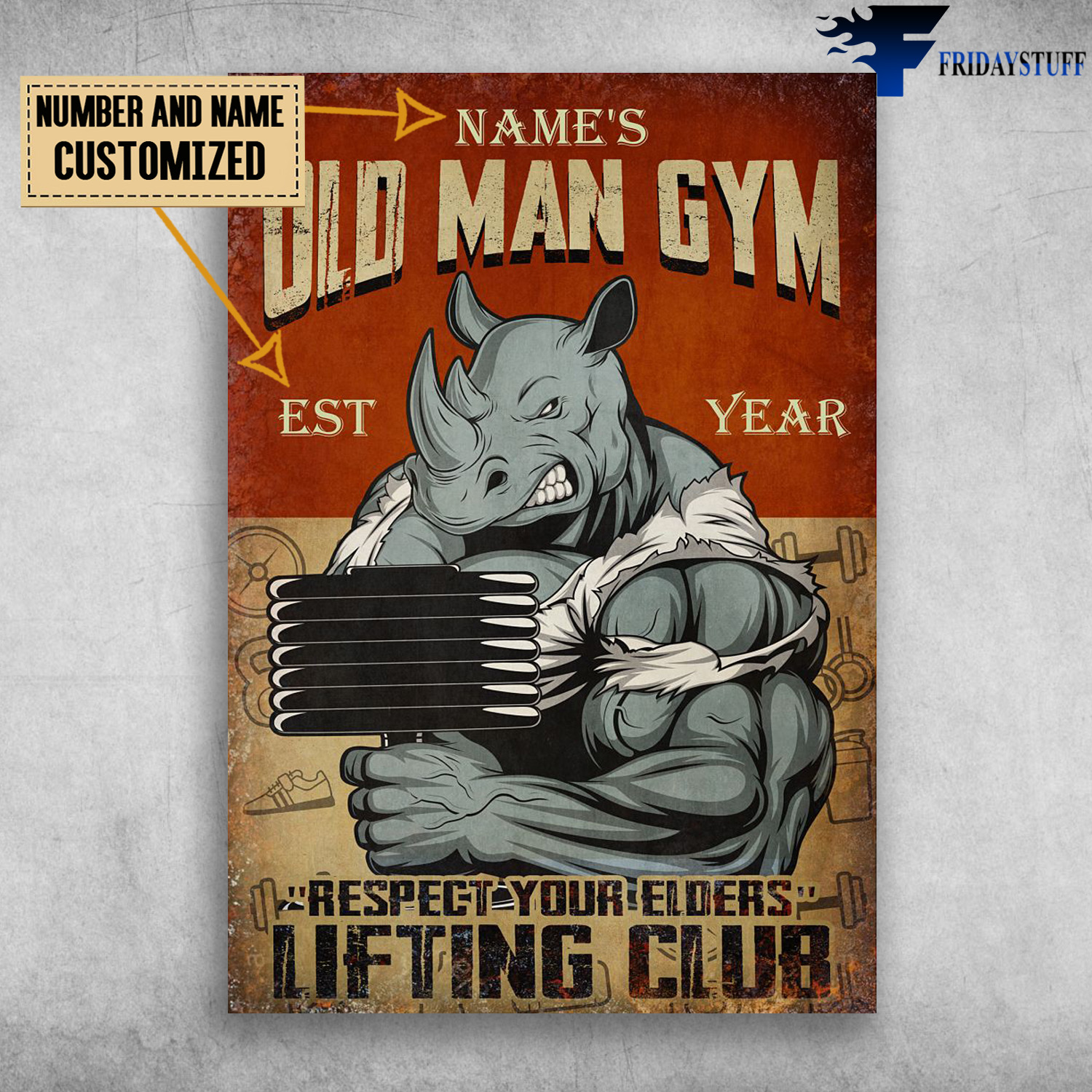 Old Man Gym, Rhino, Respect Your Elders, Lifting Club